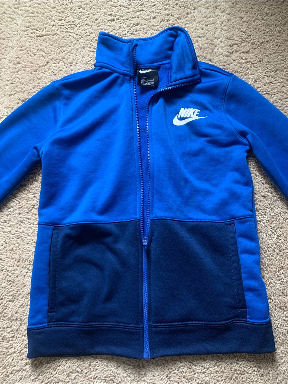Nike Kids Two-Tone Blue Zip Jacket & Navy Joggers - Picture 5 of 8